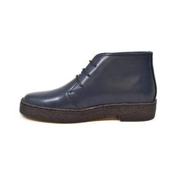 British Walkers Playboy Original High Top Men's Navy Blue Leather Chukka Boot - Picture 5 of 7
